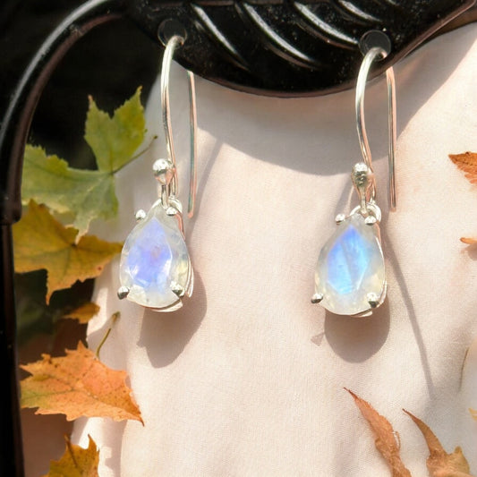 Teardrop Moonstone Dangle Earrings