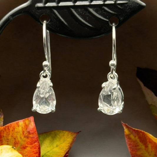 Teardrop Quartz Dangle Earrings