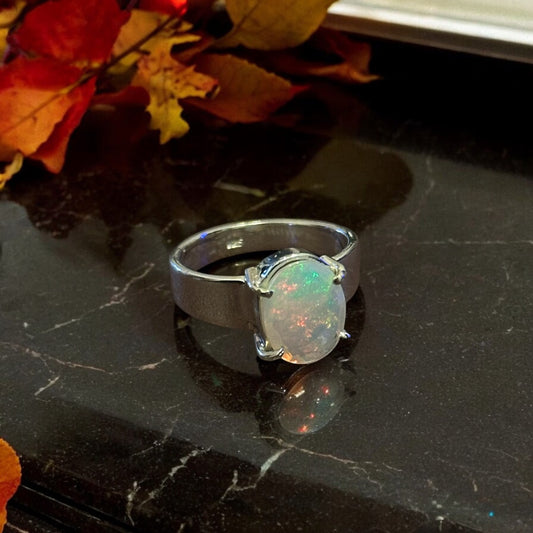 Ethiopian Opal Oval Ring