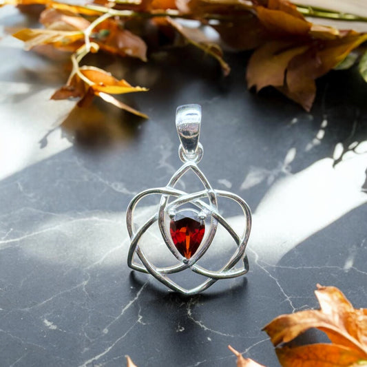 Garnet Teardrop Pendant