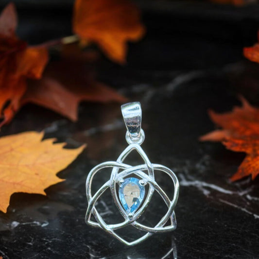 Blue Topaz Teardrop Pendant