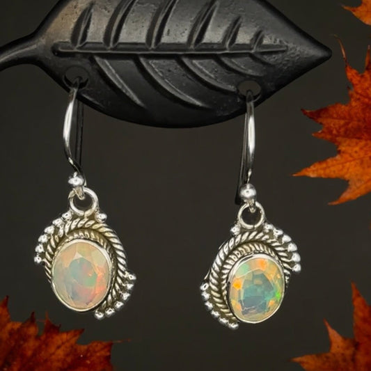 Ethiopian Opal Oval Earrings