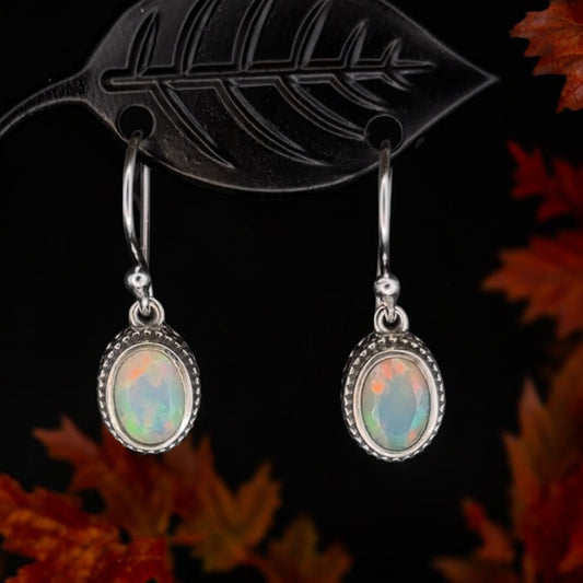 Ethiopian Opal Oval Earrings